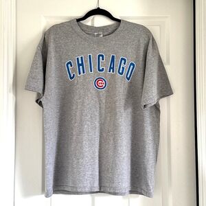 Chicago Cubs XL Gray T-Shirt Delta Magnum Weight MLB Baseball Fan‎ Apparel